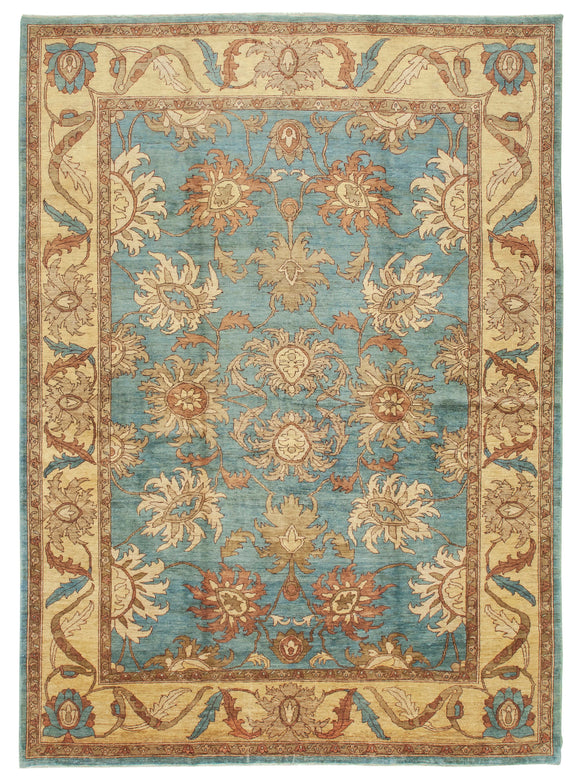 10x14 Blue Oushak Rug - 36077