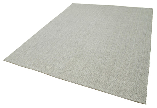 7x9 Beige Modern Kilim Rug - 36290