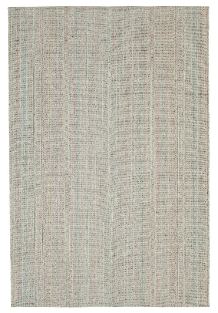 7x10 Beige Modern Kilim Rug - 36298