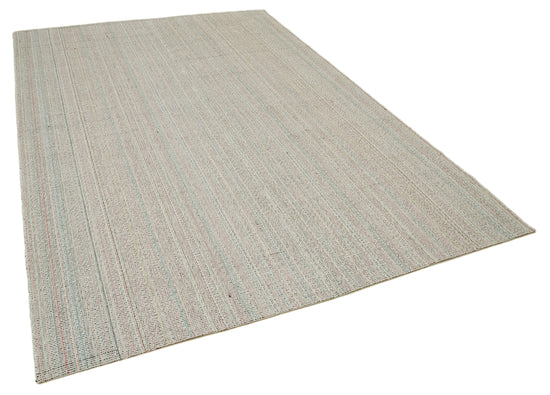 7x10 Beige Modern Kilim Rug - 36298