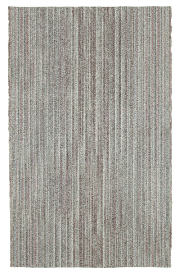 7x11 Grey Modern Kilim Rug - 36308