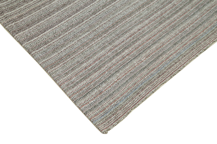 7x11 Grey Modern Kilim Rug - 36308