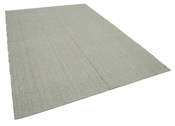 7x10 Grey Modern Kilim Rug - 36318