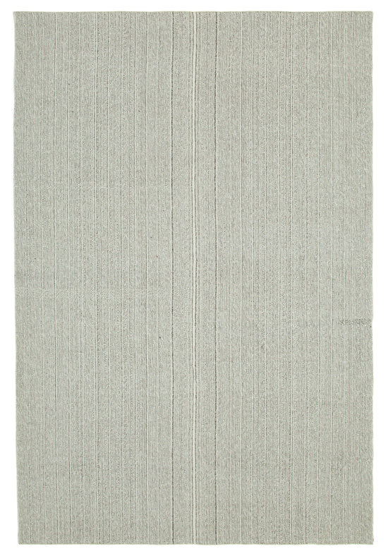 7x10 Grey Modern Kilim Rug - 36322
