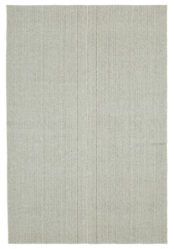7x10 Grey Modern Kilim Rug - 36322