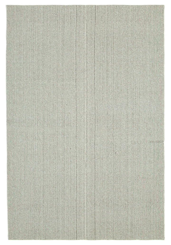 7x10 Grey Modern Kilim Rug - 36322