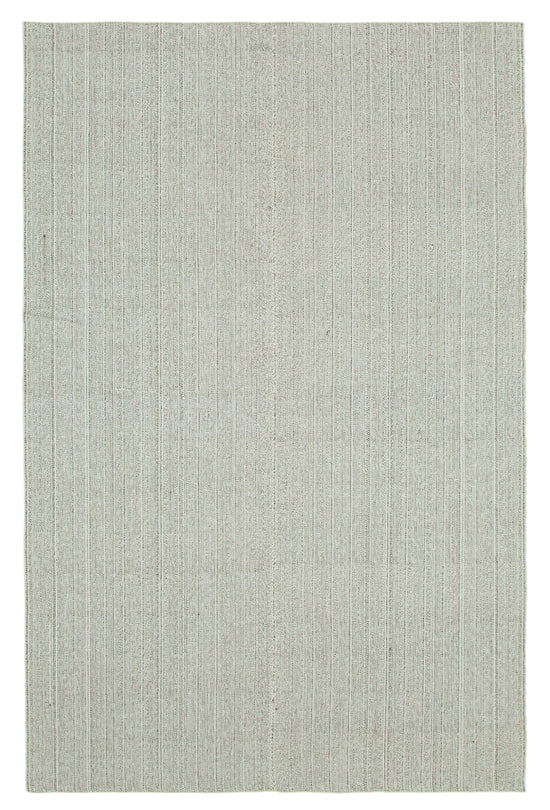 7x10 Grey Modern Kilim Rug - 36323