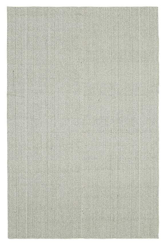 7x10 Grey Modern Kilim Rug - 36323