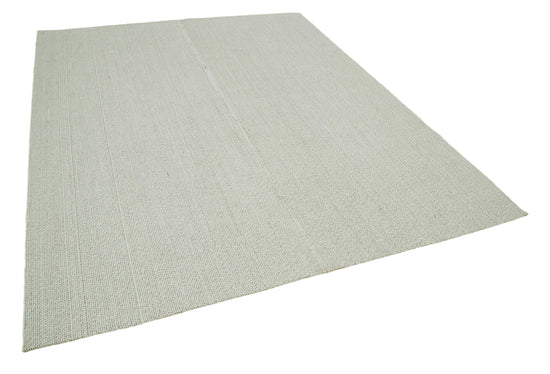 7x9 Beige Modern Kilim Rug - 36326