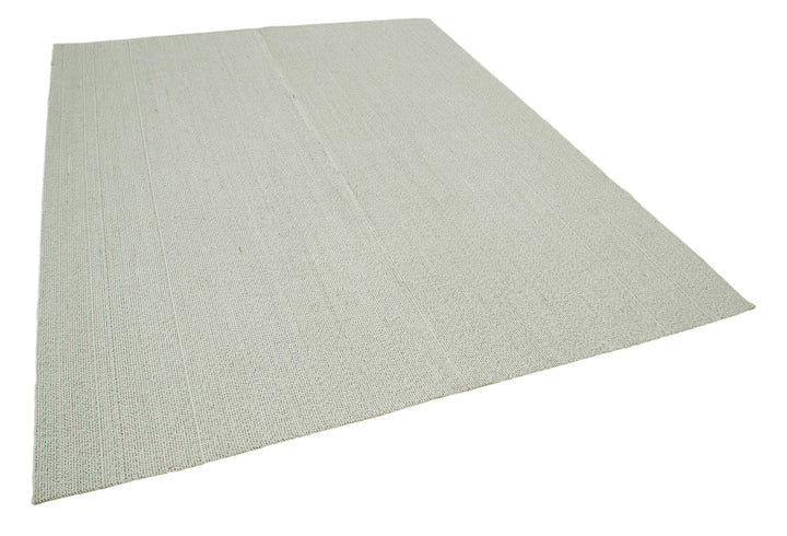 7x9 Beige Modern Kilim Rug - 36326