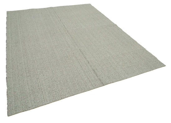 7x9 Grey Modern Kilim Rug - 36328