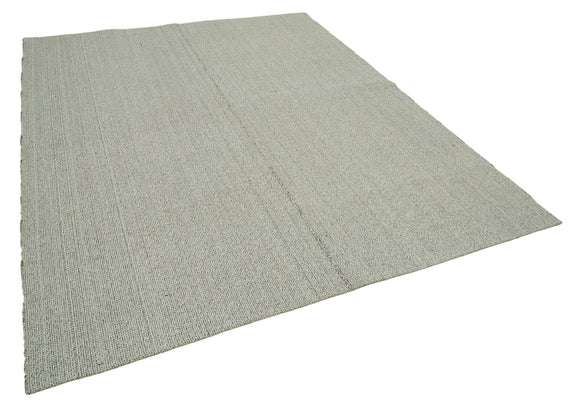 7x9 Grey Modern Kilim Rug - 36328