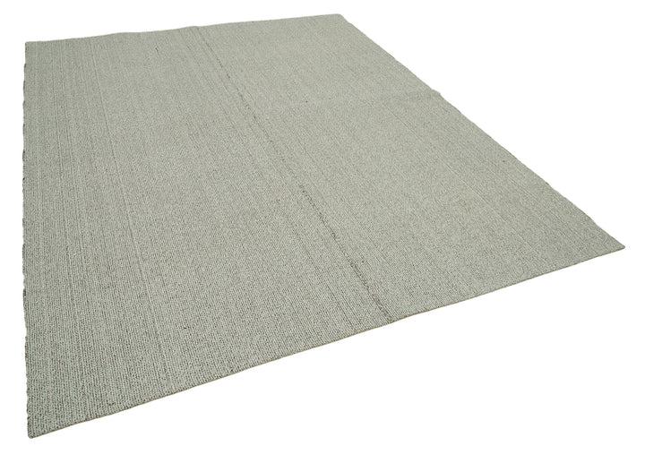 7x9 Grey Modern Kilim Rug - 36328