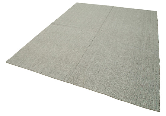 7x9 Grey Modern Kilim Rug - 36328