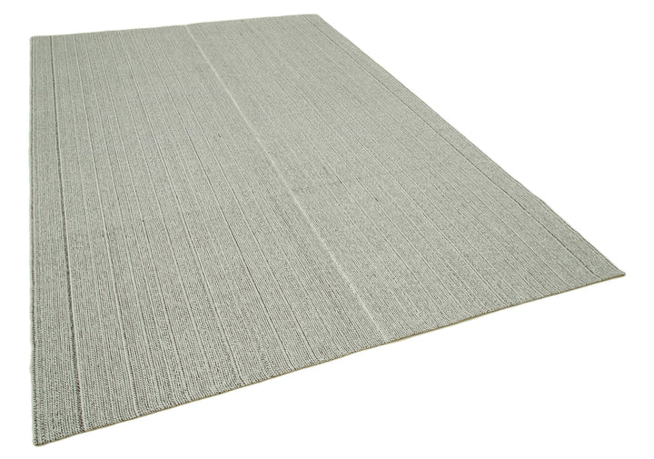 7x10 Beige Modern Kilim Rug - 36329