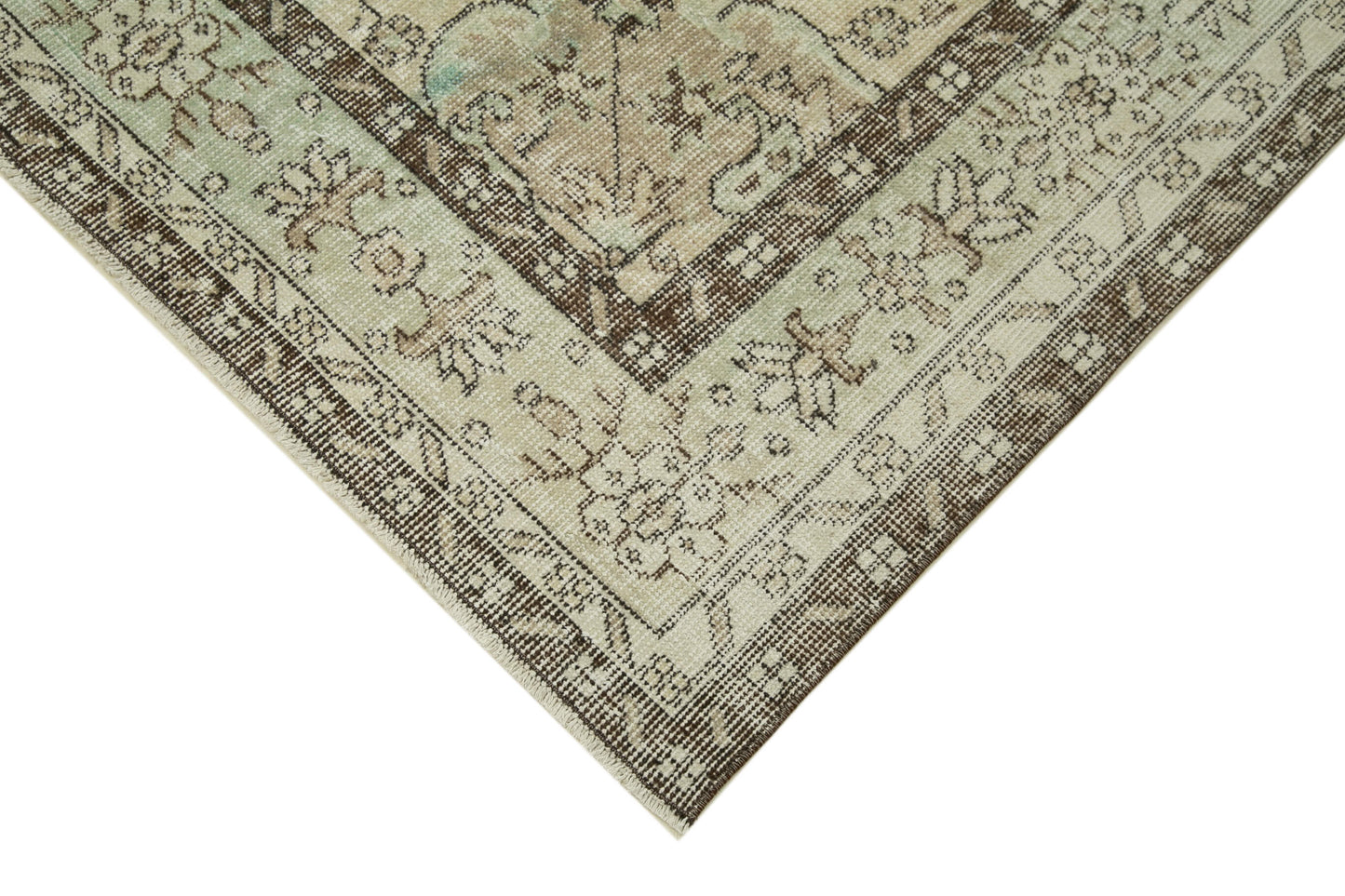 6x10 Beige Turkish Vintage Area Rug - 36359