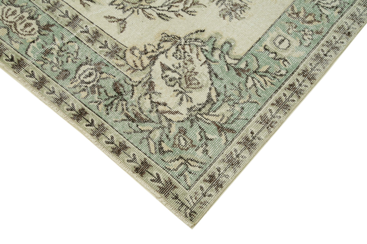 6x9 Beige Turkish Vintage Area Rug - 36360