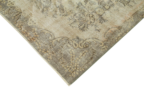 5x9 Beige Turkish Vintage Area Rug - 36465