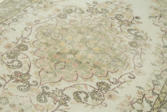 6x10 Beige Turkish Vintage Area Rug - 36490
