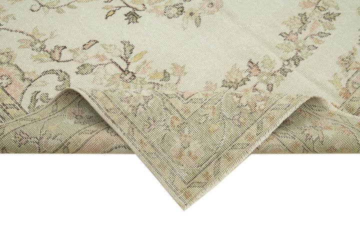 6x10 Beige Turkish Vintage Area Rug - 36490