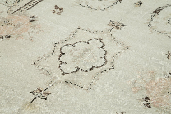 6x10 Beige Turkish Vintage Area Rug - 36570