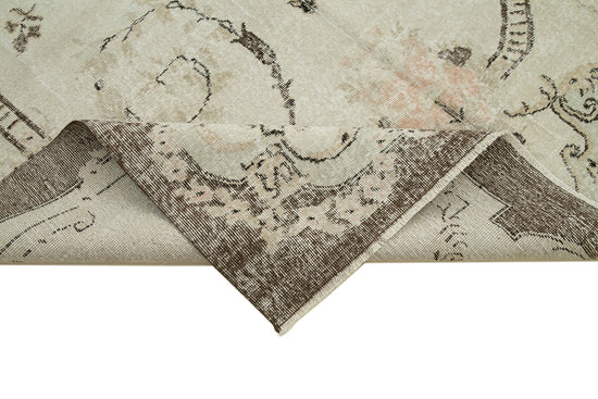 6x10 Beige Turkish Vintage Area Rug - 36570