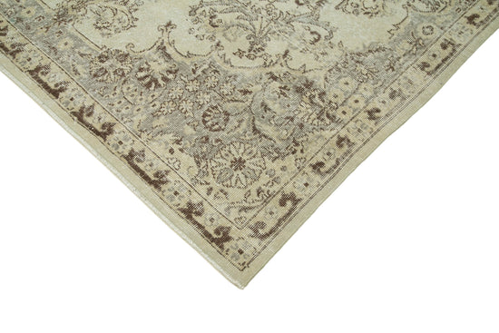 6x10 Beige Turkish Vintage Area Rug - 36585