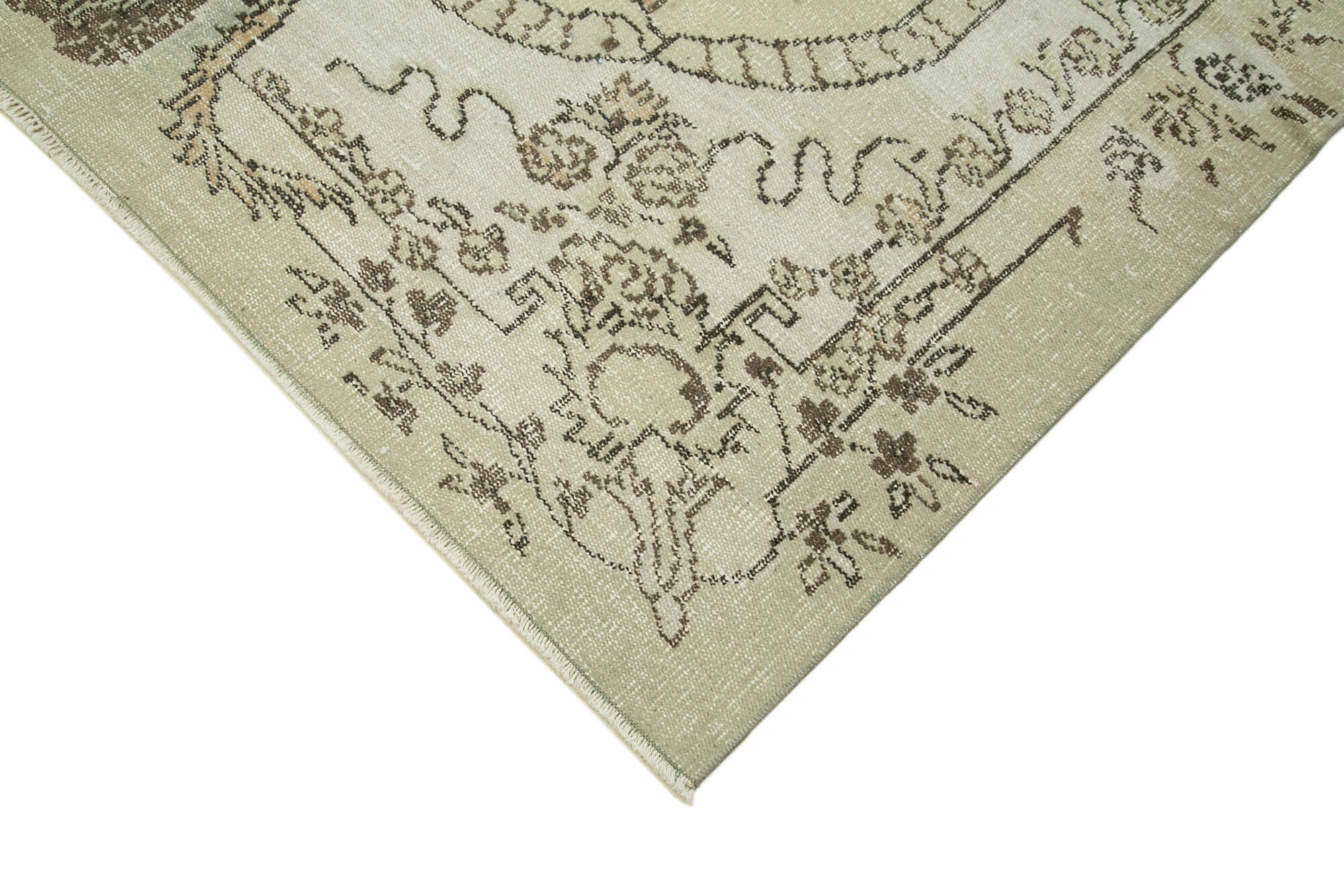 6x10 Beige Turkish Vintage Area Rug - 36588