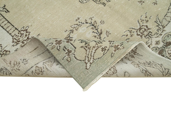 6x10 Beige Turkish Vintage Area Rug - 36588