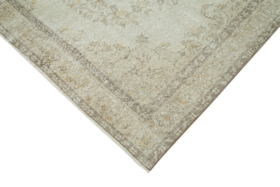 6x10 Beige Turkish Vintage Area Rug - 36637