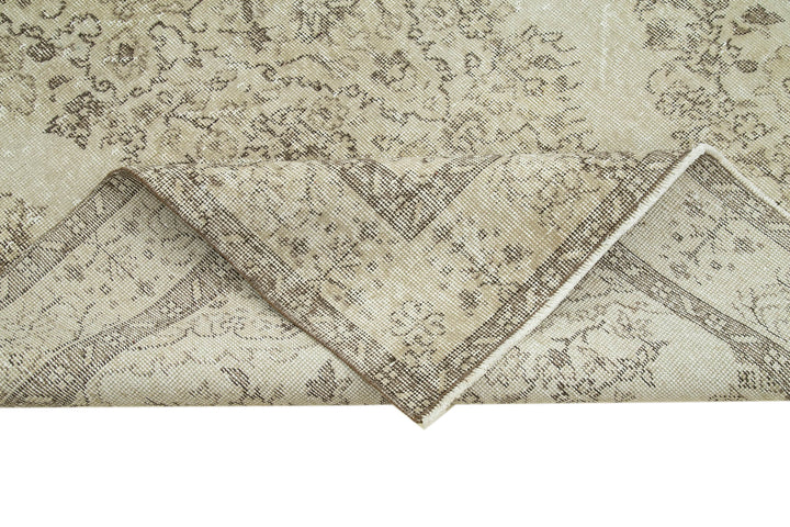 6x10 Beige Turkish Vintage Area Rug - 36640