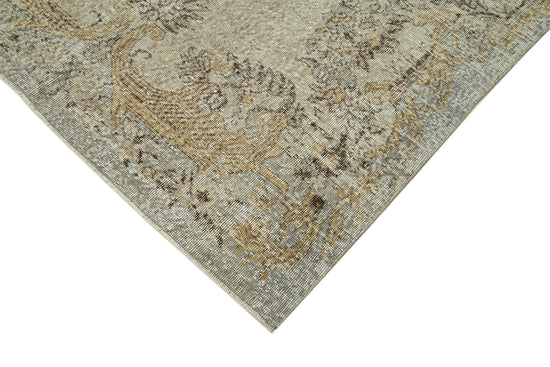 5x9 Beige Turkish Vintage Area Rug - 36645