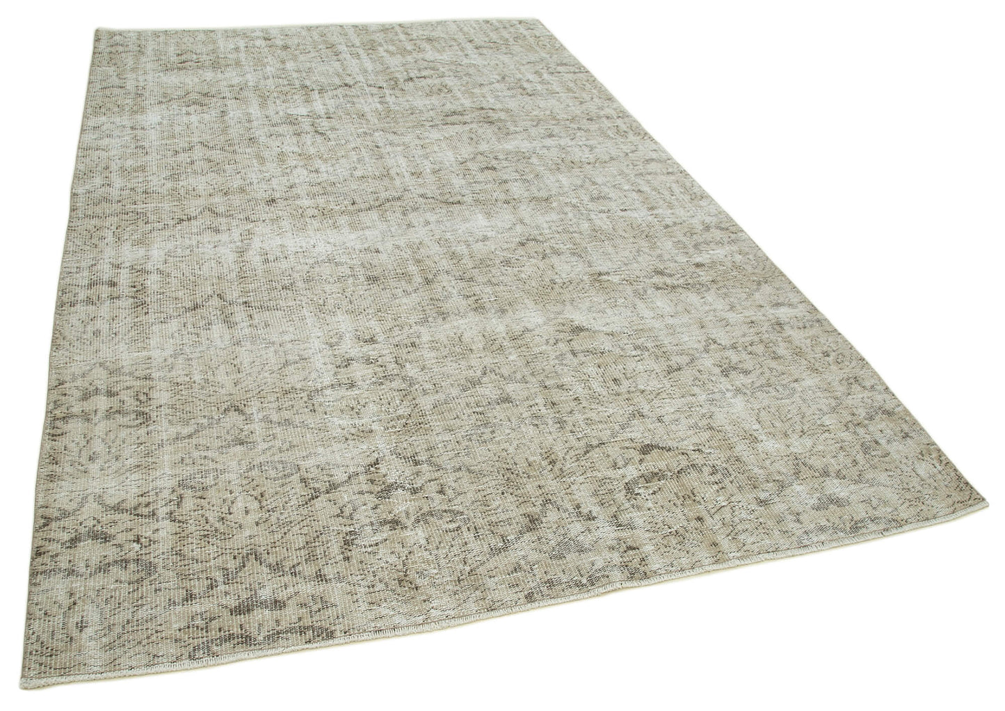 6x10 Beige Turkish Vintage Area Rug - 36646
