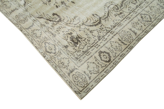6x10 Beige Turkish Vintage Area Rug - 36693