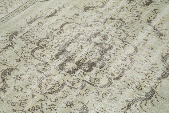 6x10 Beige Turkish Vintage Area Rug - 36693