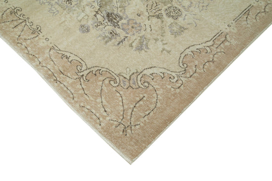 6x10 Beige Turkish Vintage Area Rug - 36698