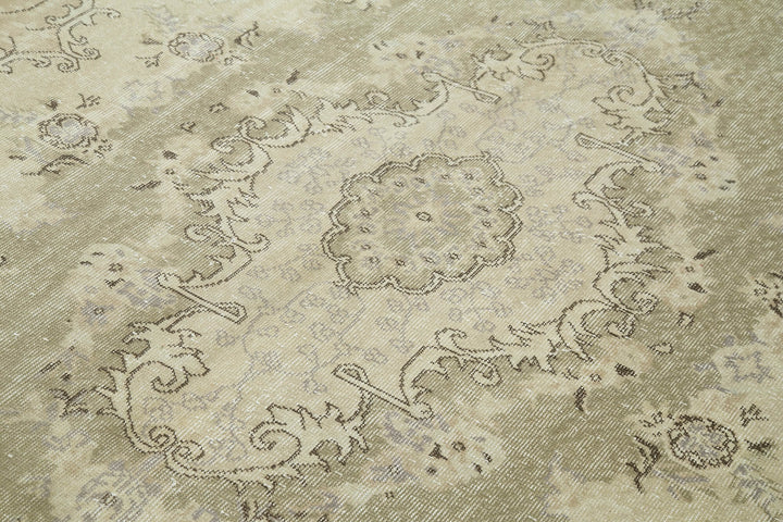 6x10 Beige Turkish Vintage Area Rug - 36698