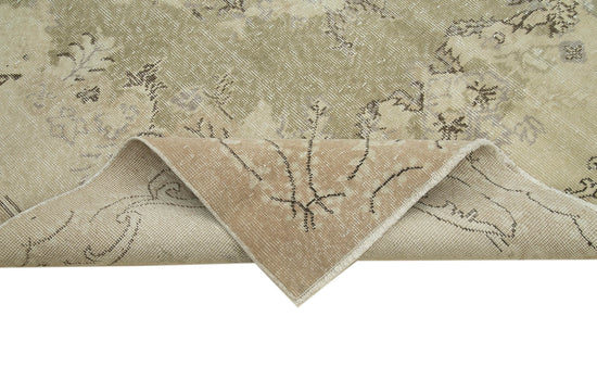 6x10 Beige Turkish Vintage Area Rug - 36698