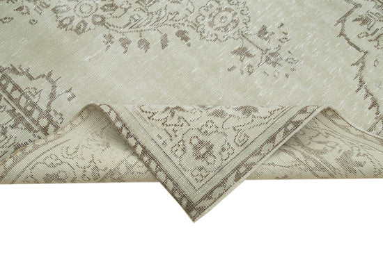 6x10 Beige Turkish Vintage Area Rug - 36703