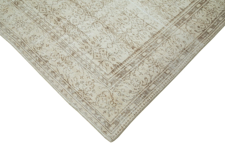 6x10 Beige Turkish Vintage Area Rug - 36726