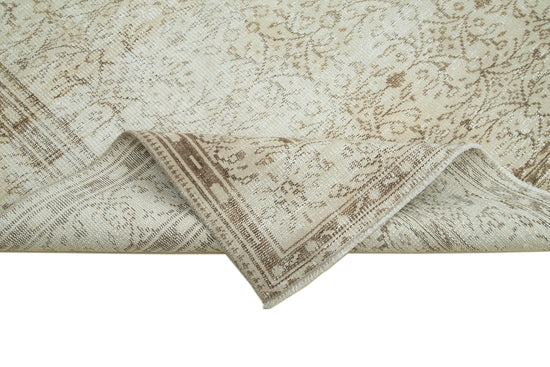 6x10 Beige Turkish Vintage Area Rug - 36726