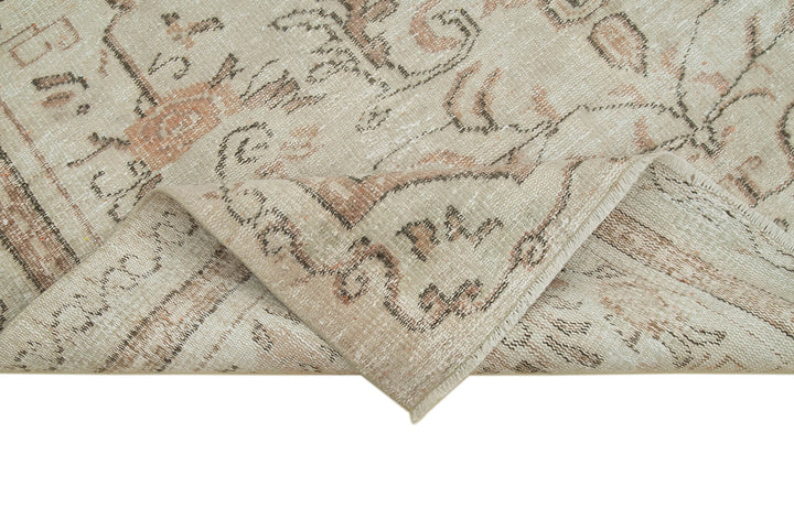 6x8 Beige Turkish Vintage Area Rug - 36734
