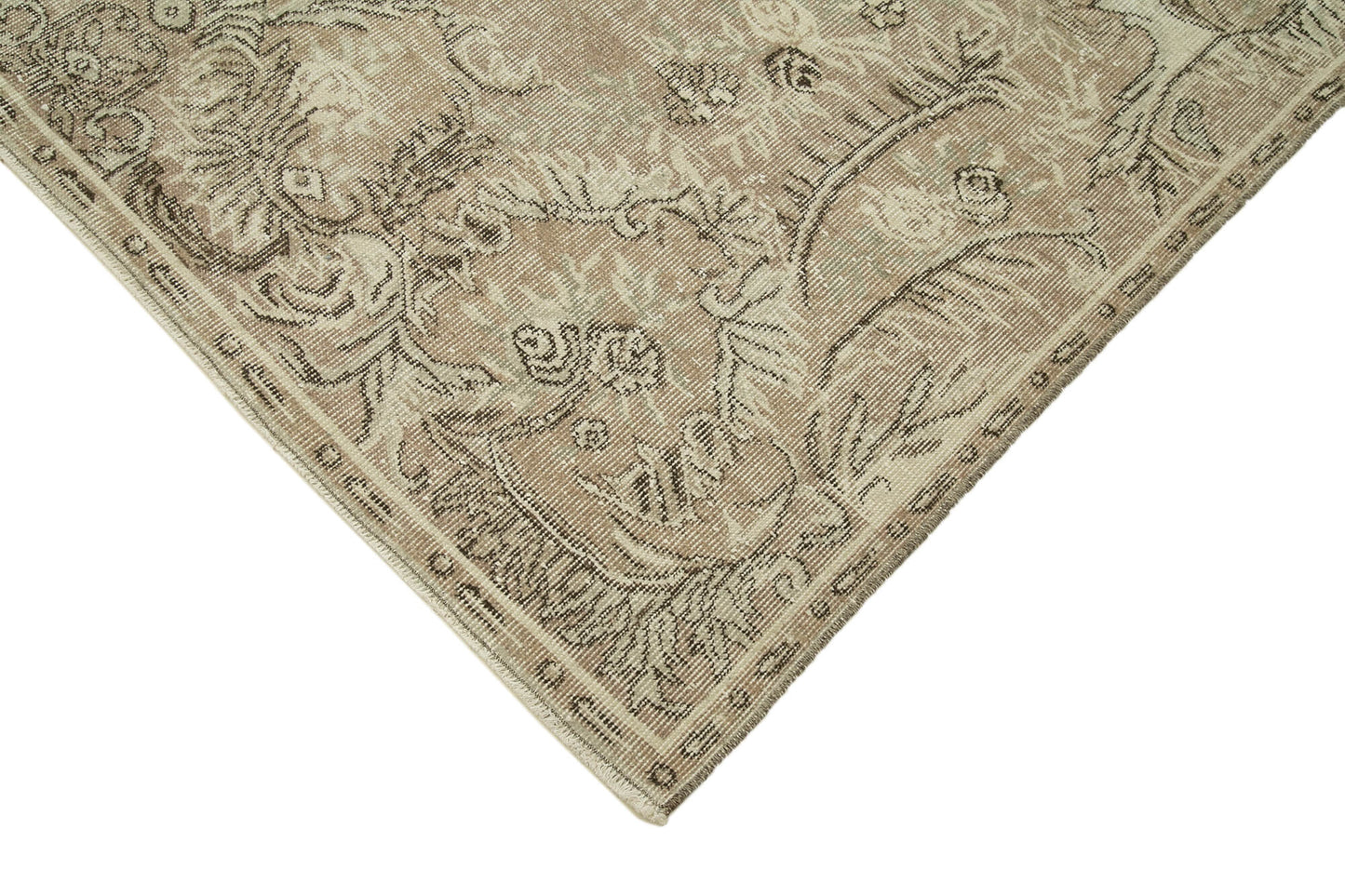 6x10 Beige Turkish Vintage Area Rug - 36743