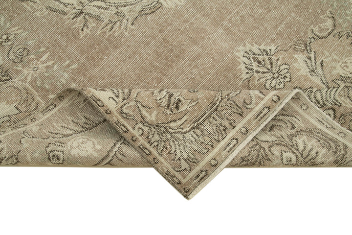 6x10 Beige Turkish Vintage Area Rug - 36743