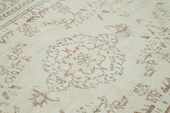 5x9 Beige Turkish Vintage Area Rug - 36749