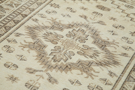 5x9 Beige Turkish Vintage Area Rug - 36761