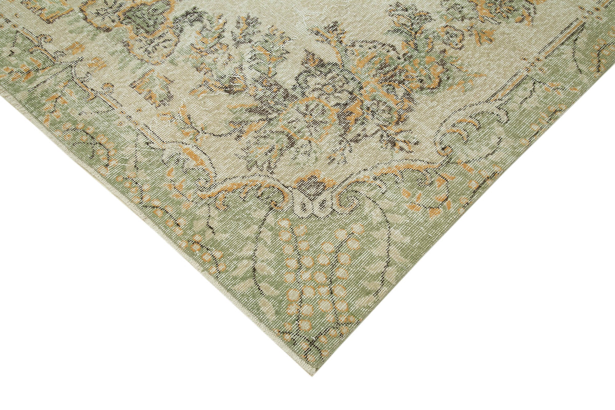 6x11 Beige Turkish Vintage Area Rug - 36818
