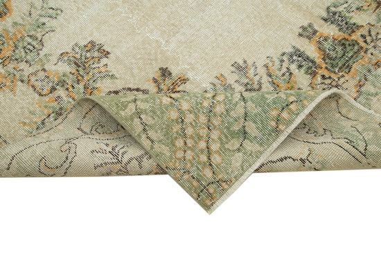 6x11 Beige Turkish Vintage Area Rug - 36818