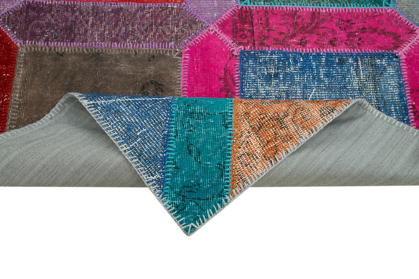 5x8 Multicolor Modern Patchwork Rug - 36910