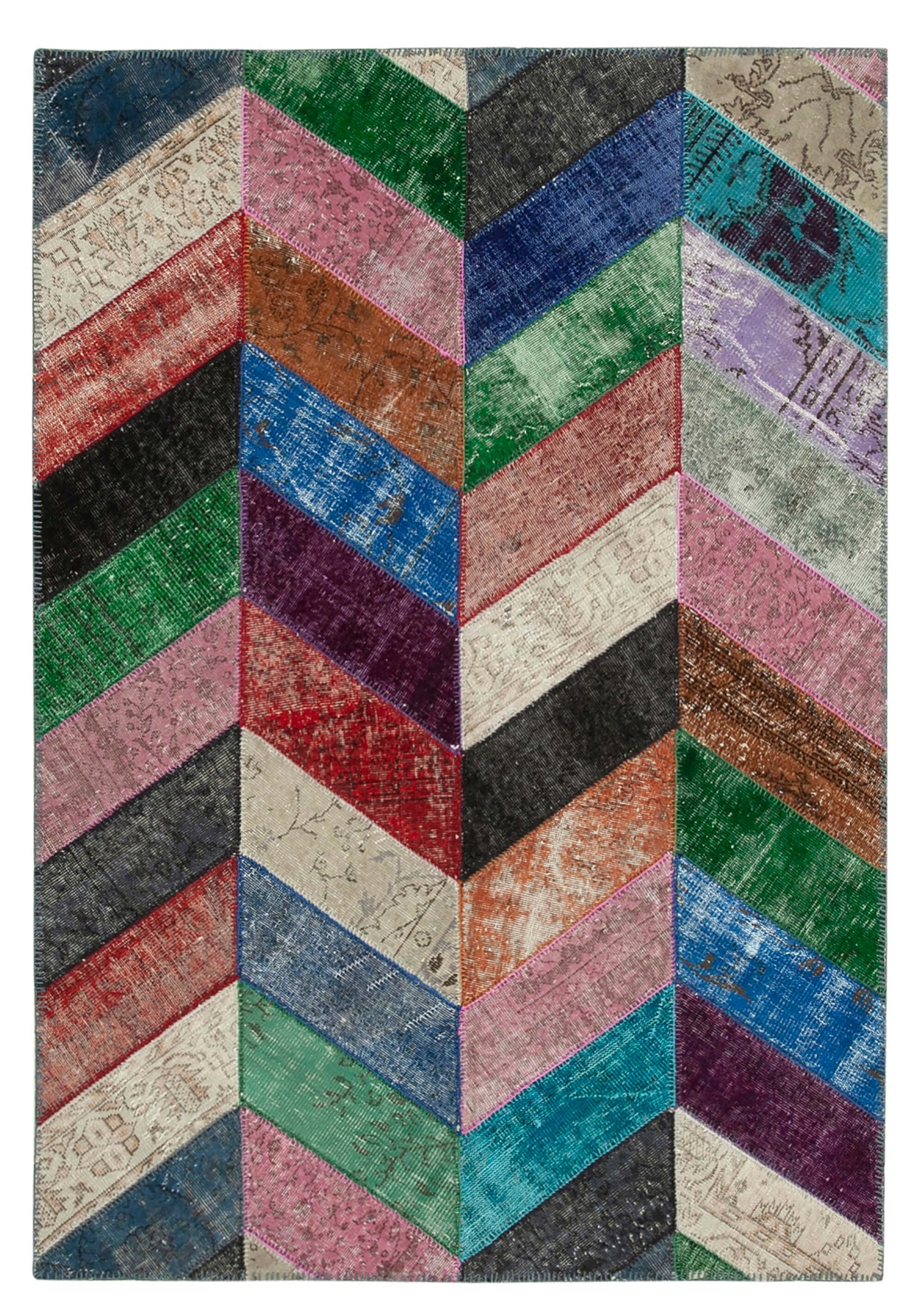 6x8 Multicolor Modern Patchwork Rug - 36912
